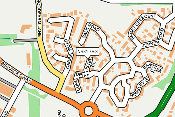NR31 7RG map - OS OpenMap – Local (Ordnance Survey)