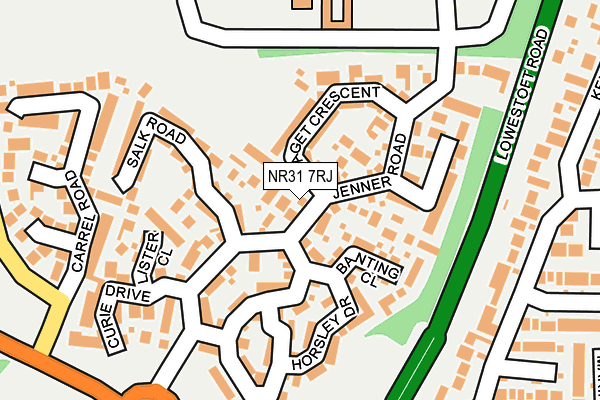 NR31 7RJ map - OS OpenMap – Local (Ordnance Survey)