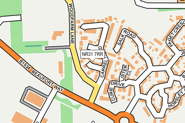 NR31 7RR map - OS OpenMap – Local (Ordnance Survey)