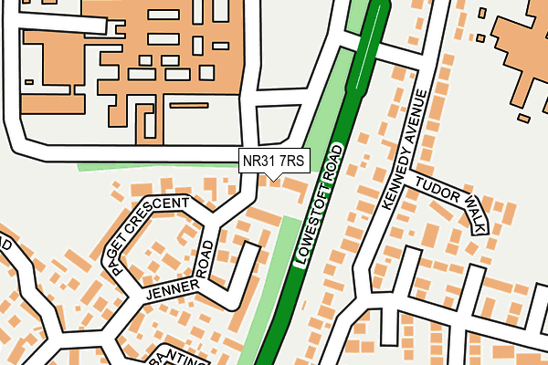 NR31 7RS map - OS OpenMap – Local (Ordnance Survey)