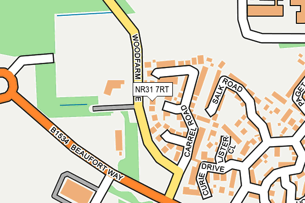 NR31 7RT map - OS OpenMap – Local (Ordnance Survey)
