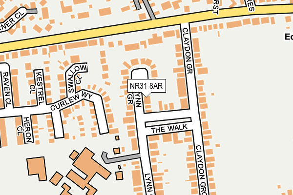 NR31 8AR map - OS OpenMap – Local (Ordnance Survey)
