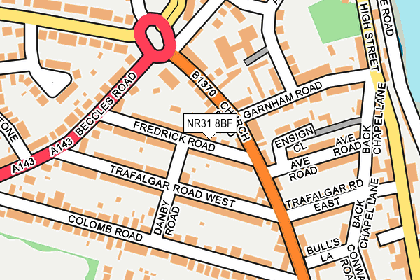 NR31 8BF map - OS OpenMap – Local (Ordnance Survey)