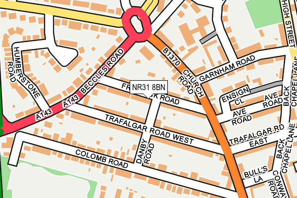 NR31 8BN map - OS OpenMap – Local (Ordnance Survey)