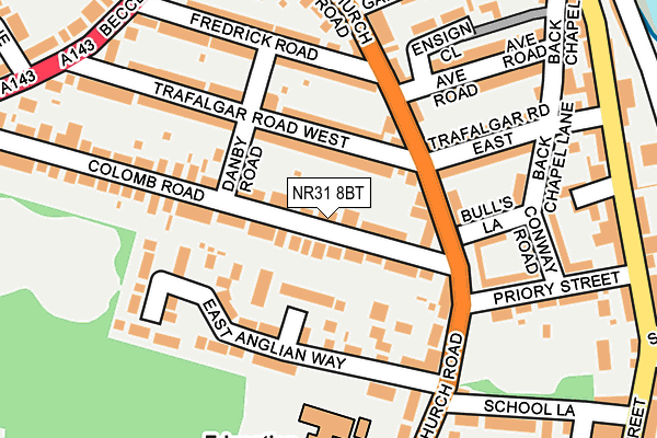 NR31 8BT map - OS OpenMap – Local (Ordnance Survey)