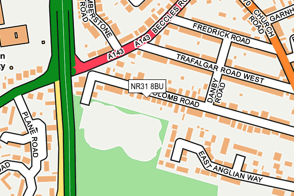 NR31 8BU map - OS OpenMap – Local (Ordnance Survey)