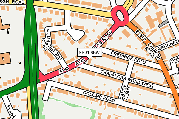 NR31 8BW map - OS OpenMap – Local (Ordnance Survey)