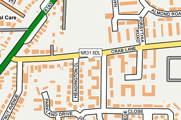 NR31 8DL map - OS OpenMap – Local (Ordnance Survey)