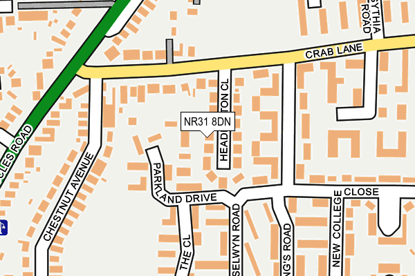 NR31 8DN map - OS OpenMap – Local (Ordnance Survey)