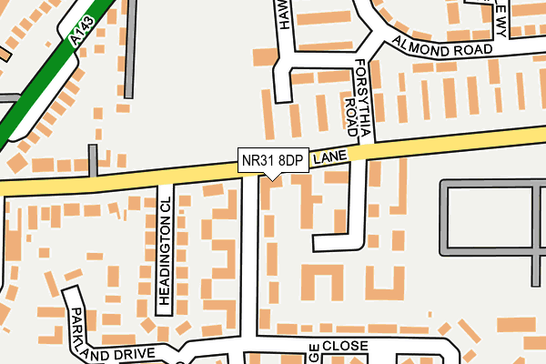 NR31 8DP map - OS OpenMap – Local (Ordnance Survey)