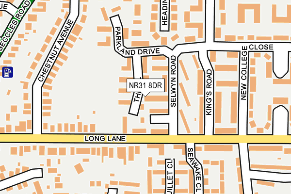 NR31 8DR map - OS OpenMap – Local (Ordnance Survey)