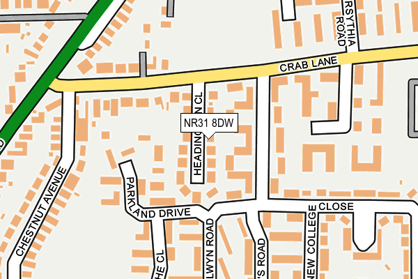 NR31 8DW map - OS OpenMap – Local (Ordnance Survey)