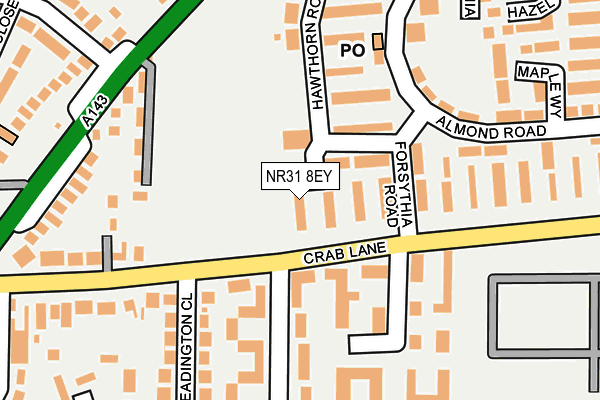 NR31 8EY map - OS OpenMap – Local (Ordnance Survey)