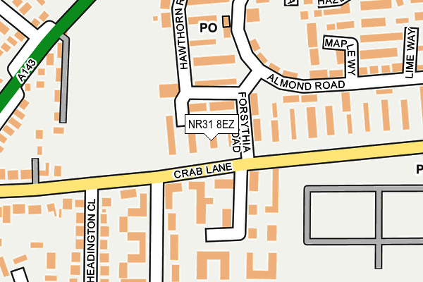 NR31 8EZ map - OS OpenMap – Local (Ordnance Survey)