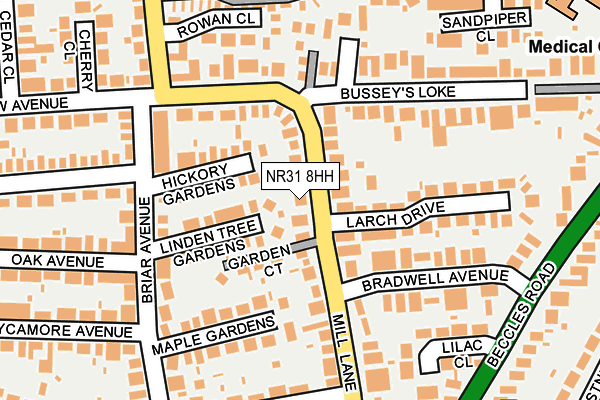 NR31 8HH map - OS OpenMap – Local (Ordnance Survey)