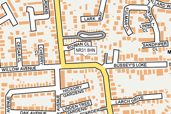 NR31 8HN map - OS OpenMap – Local (Ordnance Survey)