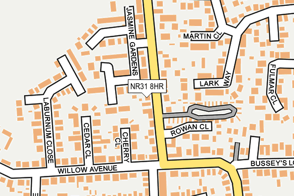 NR31 8HR map - OS OpenMap – Local (Ordnance Survey)