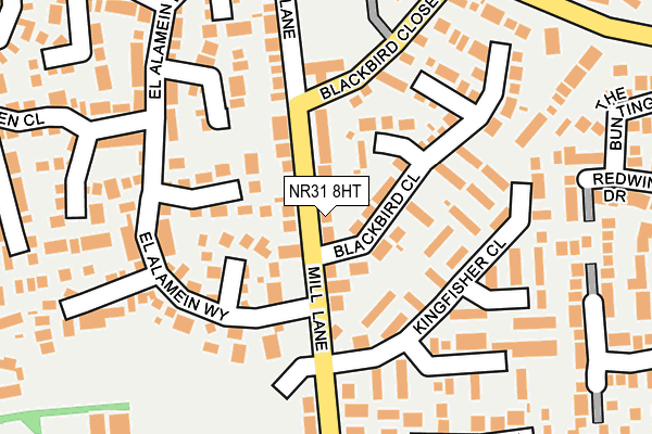 NR31 8HT map - OS OpenMap – Local (Ordnance Survey)