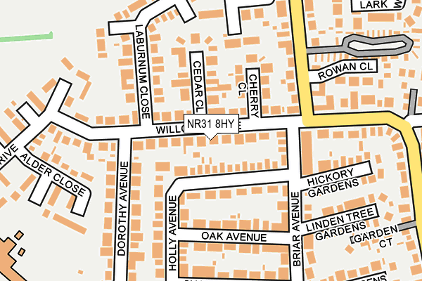 NR31 8HY map - OS OpenMap – Local (Ordnance Survey)