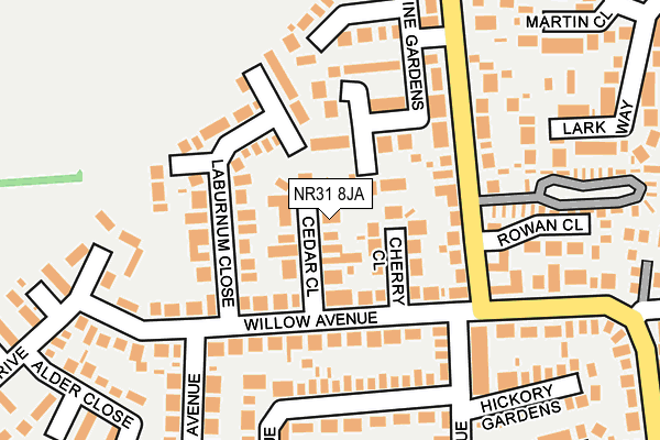 NR31 8JA map - OS OpenMap – Local (Ordnance Survey)