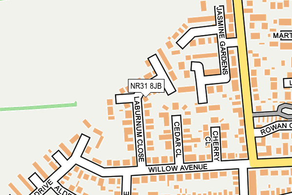 NR31 8JB map - OS OpenMap – Local (Ordnance Survey)