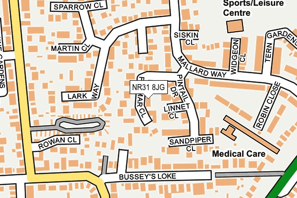 NR31 8JG map - OS OpenMap – Local (Ordnance Survey)