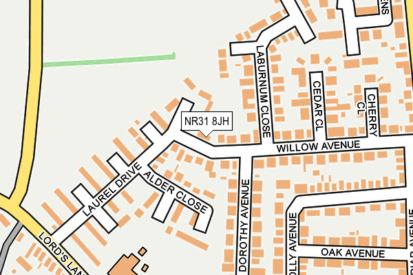 NR31 8JH map - OS OpenMap – Local (Ordnance Survey)