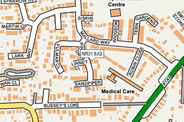 NR31 8JQ map - OS OpenMap – Local (Ordnance Survey)