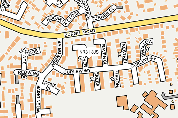 NR31 8JS map - OS OpenMap – Local (Ordnance Survey)