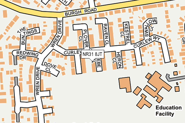 NR31 8JT map - OS OpenMap – Local (Ordnance Survey)