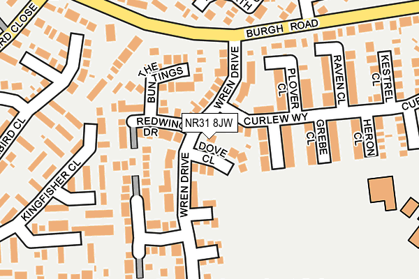 NR31 8JW map - OS OpenMap – Local (Ordnance Survey)