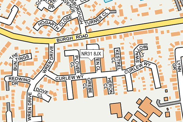 NR31 8JX map - OS OpenMap – Local (Ordnance Survey)