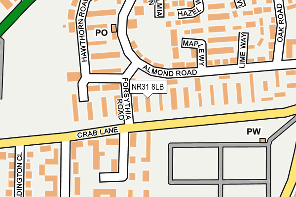 NR31 8LB map - OS OpenMap – Local (Ordnance Survey)