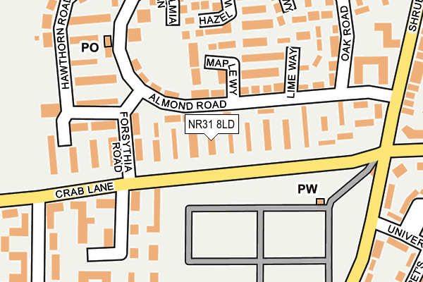 NR31 8LD map - OS OpenMap – Local (Ordnance Survey)