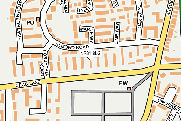NR31 8LG map - OS OpenMap – Local (Ordnance Survey)