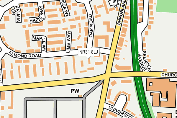 NR31 8LJ map - OS OpenMap – Local (Ordnance Survey)