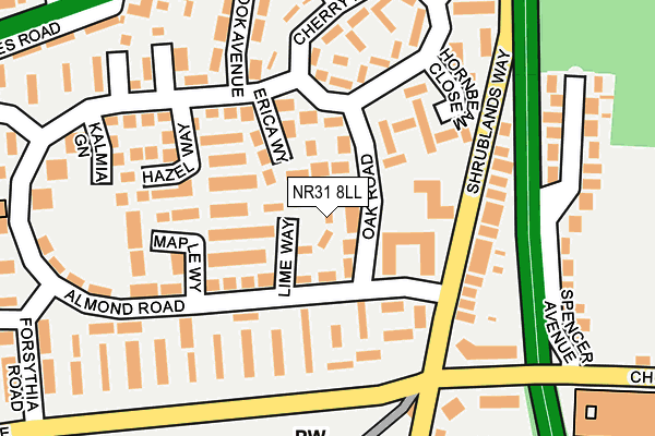 NR31 8LL map - OS OpenMap – Local (Ordnance Survey)