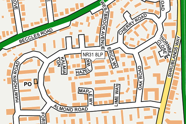 NR31 8LP map - OS OpenMap – Local (Ordnance Survey)