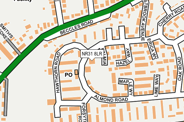 NR31 8LR map - OS OpenMap – Local (Ordnance Survey)