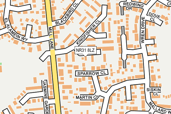 NR31 8LZ map - OS OpenMap – Local (Ordnance Survey)