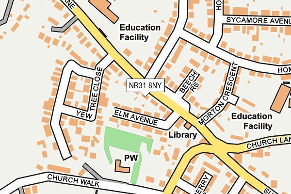 NR31 8NY map - OS OpenMap – Local (Ordnance Survey)