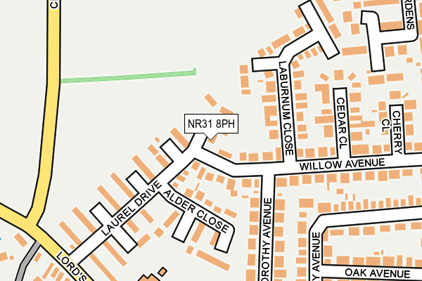 NR31 8PH map - OS OpenMap – Local (Ordnance Survey)