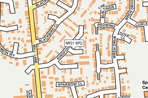 NR31 8PQ map - OS OpenMap – Local (Ordnance Survey)