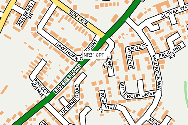 NR31 8PT map - OS OpenMap – Local (Ordnance Survey)