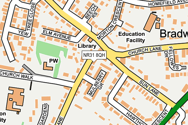 NR31 8QH map - OS OpenMap – Local (Ordnance Survey)