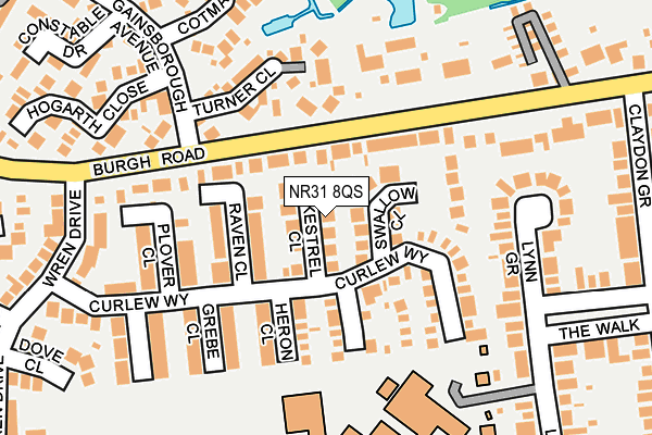 NR31 8QS map - OS OpenMap – Local (Ordnance Survey)