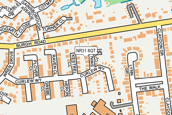 NR31 8QT map - OS OpenMap – Local (Ordnance Survey)