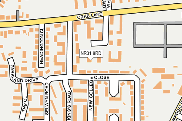 NR31 8RD map - OS OpenMap – Local (Ordnance Survey)