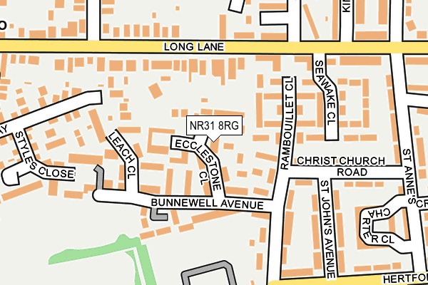 NR31 8RG map - OS OpenMap – Local (Ordnance Survey)
