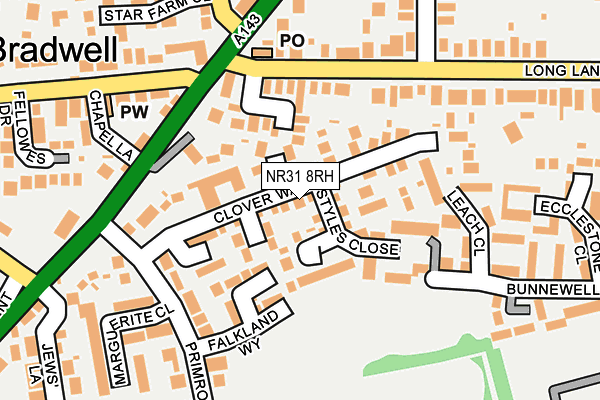 NR31 8RH map - OS OpenMap – Local (Ordnance Survey)